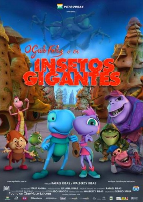 O Grilo Feliz e os Insetos Gigantes - Brazilian Movie Poster