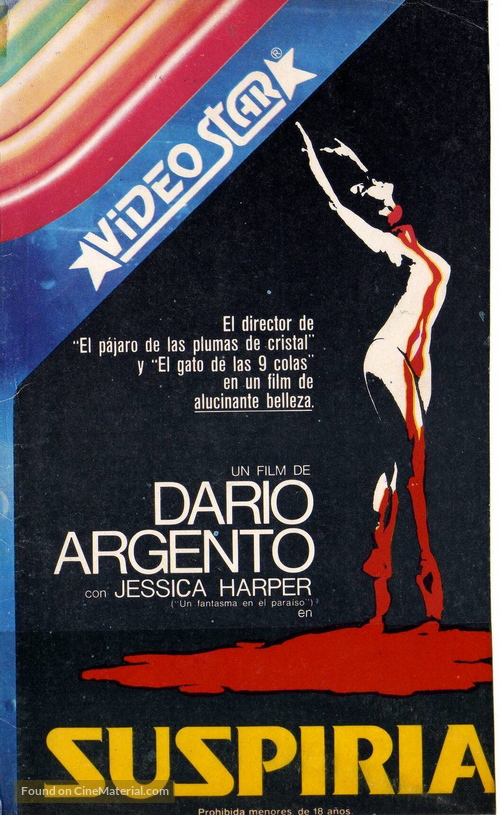 Suspiria - Argentinian VHS movie cover