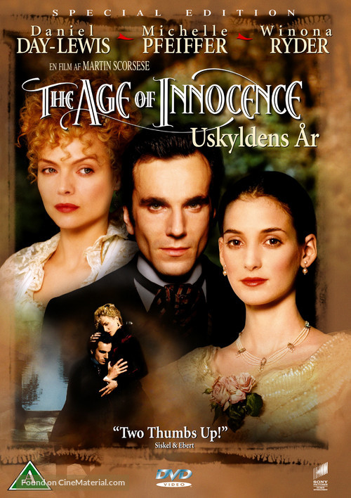 The Age of Innocence - Danish DVD movie cover