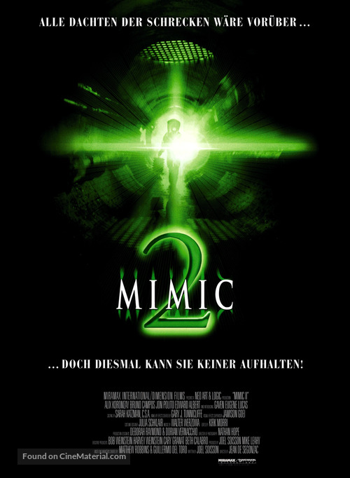 Mimic 2 - German Movie Poster