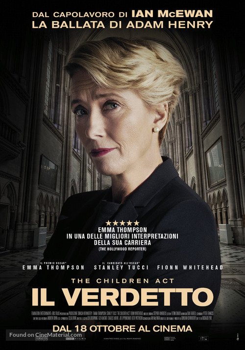 The Children Act - Italian Movie Poster