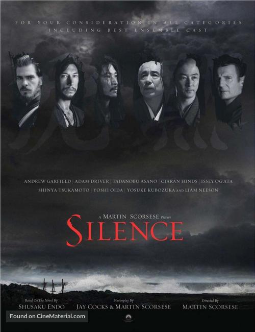 Silence - For your consideration movie poster