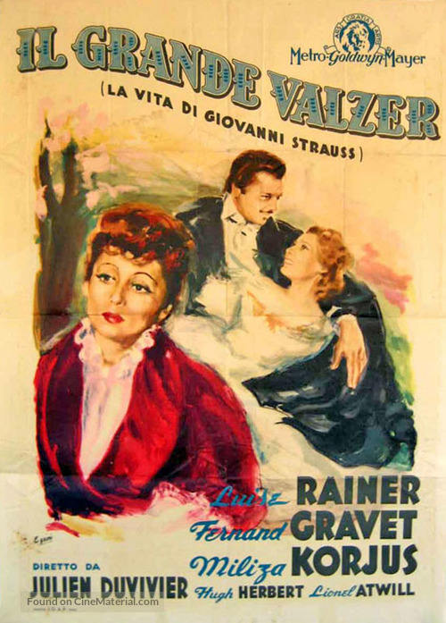 The Great Waltz - Italian Movie Poster