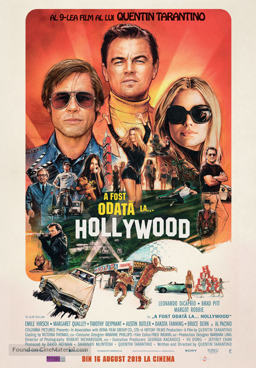 Once Upon a Time in Hollywood - Romanian Movie Poster