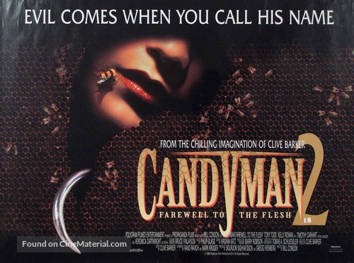 Candyman: Farewell to the Flesh - British Movie Poster