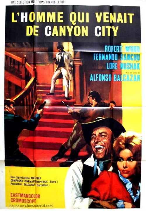 Uomo che viene da Canyon City, L&#039; - French Movie Poster