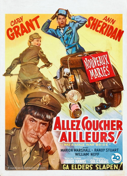 I Was a Male War Bride - Belgian Movie Poster