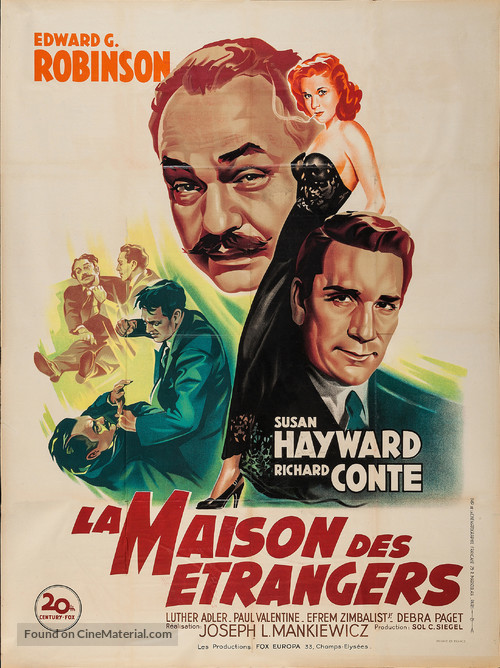 House of Strangers - French Movie Poster