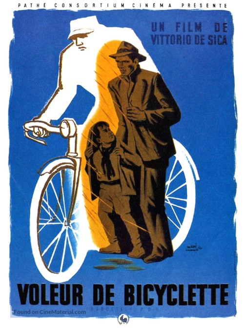 Ladri di biciclette - French Movie Poster