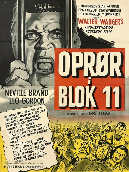 Riot in Cell Block 11 - Danish Movie Poster