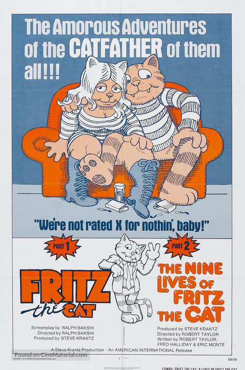 The Nine Lives of Fritz the Cat - Combo movie poster