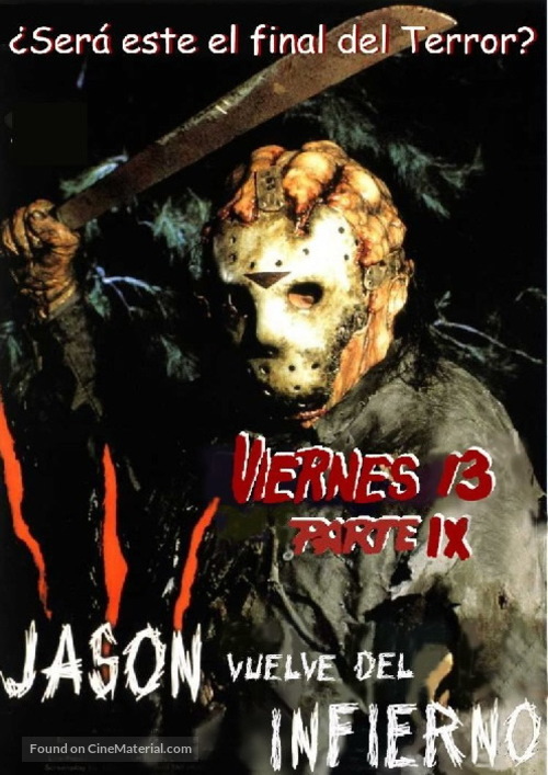 Jason Goes to Hell: The Final Friday - Spanish DVD movie cover