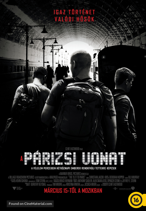 The 15:17 to Paris - Hungarian Movie Poster