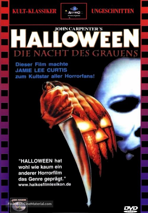 Halloween - German DVD movie cover