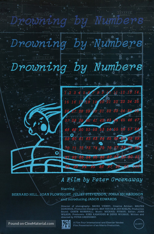 Drowning by Numbers - British Movie Poster