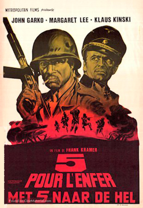 5 per l&#039;inferno - Belgian Movie Poster