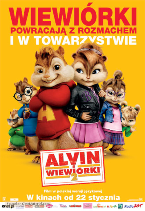 Alvin and the Chipmunks: The Squeakquel - Polish Movie Poster