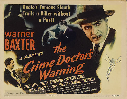 Crime Doctor&#039;s Warning - Movie Poster