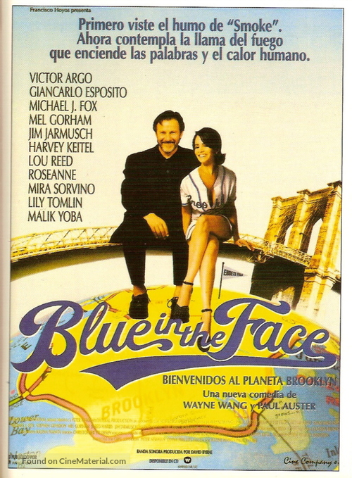 Blue in the Face - Spanish Movie Poster