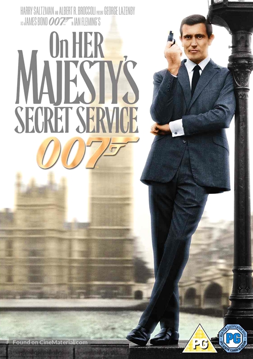 On Her Majesty&#039;s Secret Service - British DVD movie cover