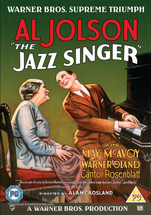 The Jazz Singer - British DVD movie cover