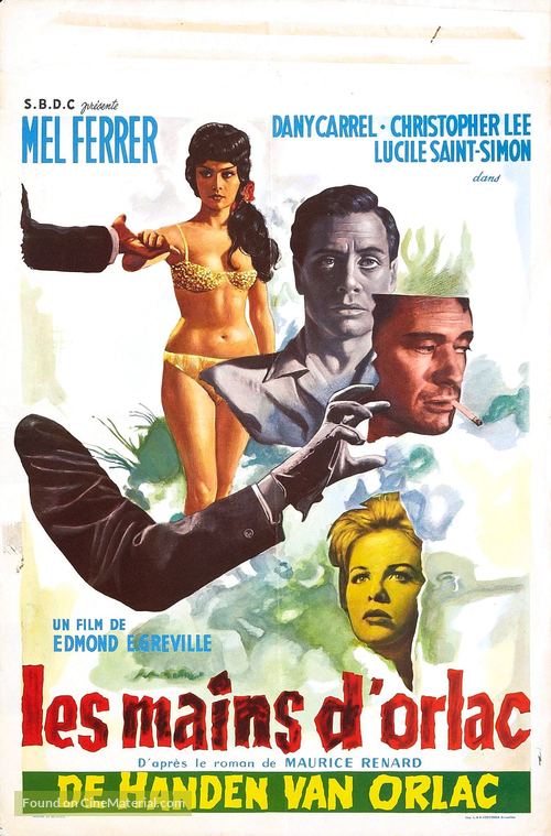 The Hands of Orlac - Belgian Movie Poster