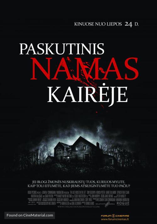 The Last House on the Left - Lithuanian Movie Poster