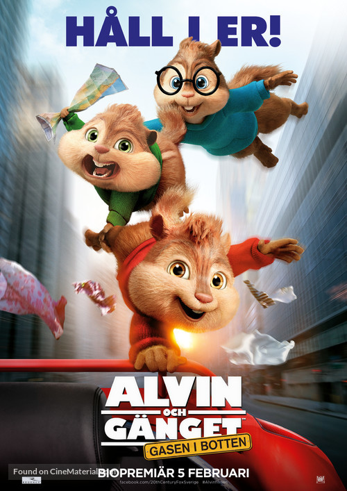 Alvin and the Chipmunks: The Road Chip - Swedish Movie Poster