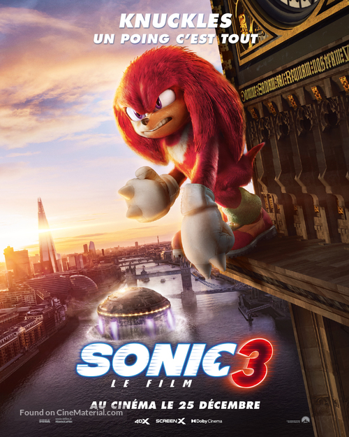 Sonic the Hedgehog 3 - French Movie Poster