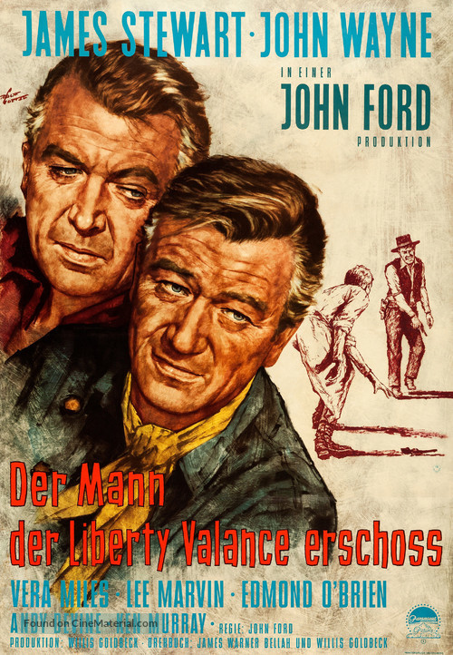 The Man Who Shot Liberty Valance - German Movie Poster