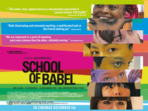 La Cour de Babel - British Movie Poster