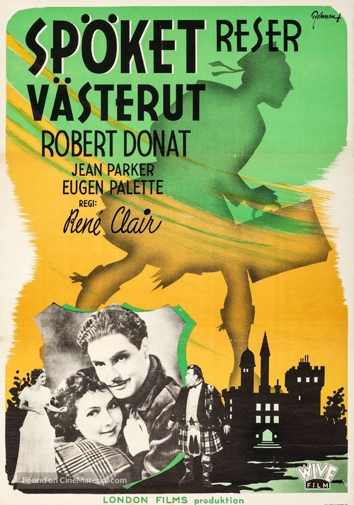 The Ghost Goes West - Swedish Movie Poster