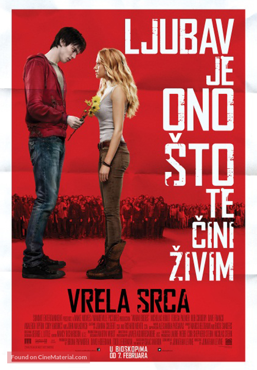 Warm Bodies - Serbian Movie Poster