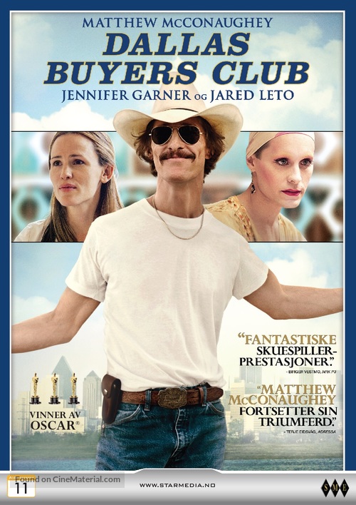 Dallas Buyers Club - Norwegian DVD movie cover