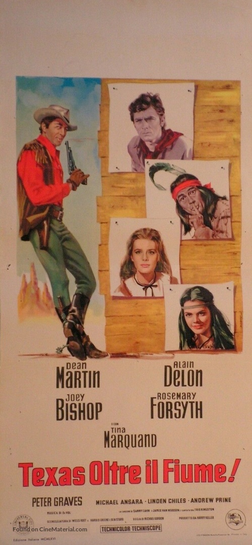 Texas Across the River - Italian Movie Poster