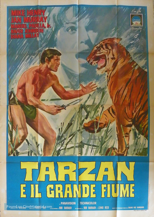 Tarzan and the Great River - Italian Movie Poster