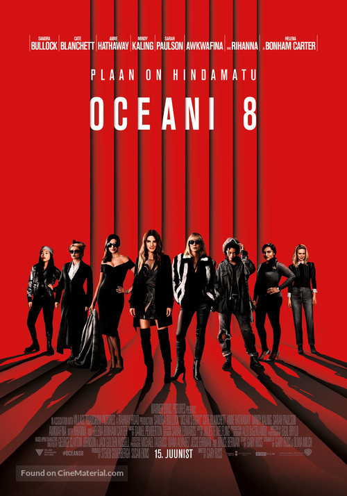 Ocean&#039;s 8 - Estonian Movie Poster