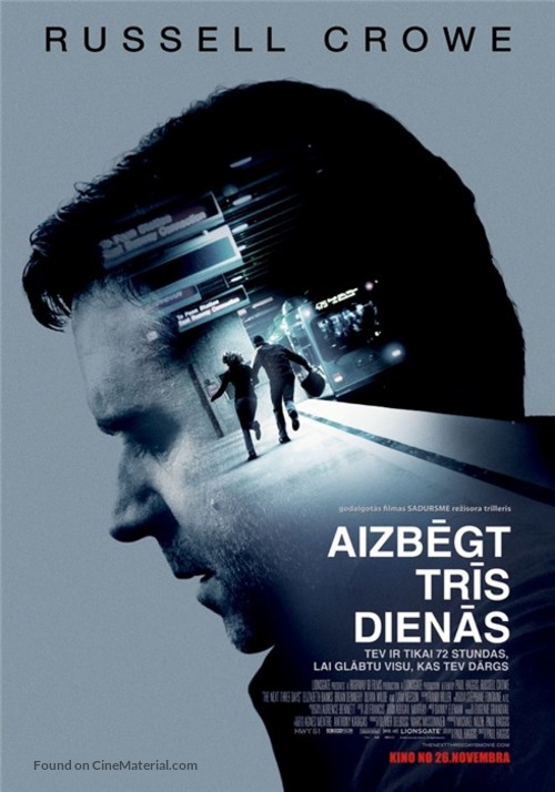 The Next Three Days - Latvian Movie Poster