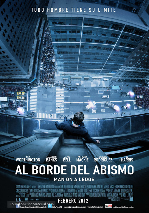 Man on a Ledge - Argentinian Movie Poster