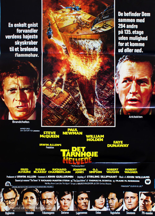 The Towering Inferno - Danish Movie Poster