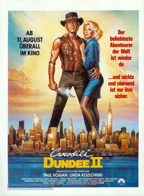 Crocodile Dundee II - German Movie Poster