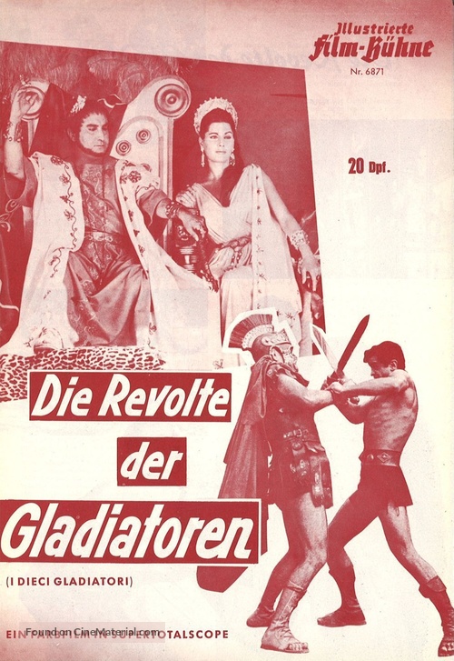 Dieci gladiatori, I - German poster