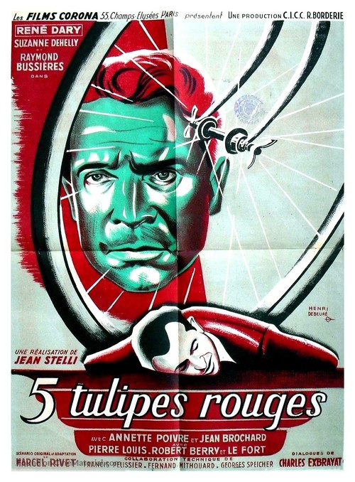 Cinq tulipes rouges - French Movie Poster