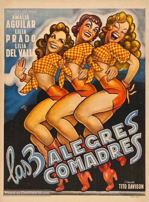 Las tres alegres comadres - Mexican Movie Poster