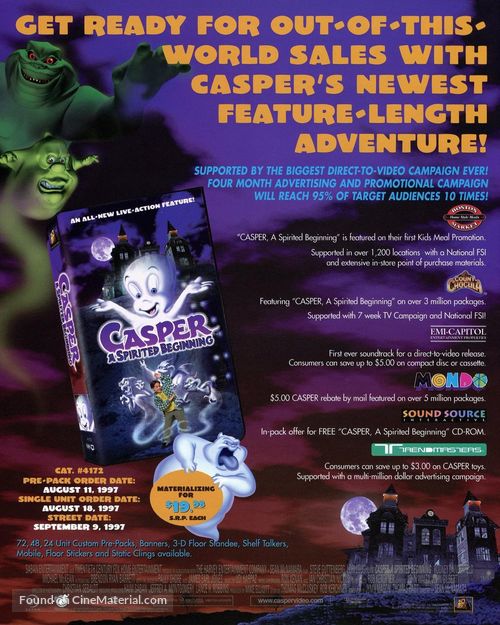 Casper: A Spirited Beginning - Video release movie poster