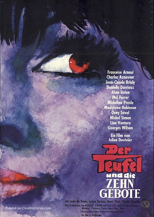 Le diable et les dix commandements - German Movie Poster