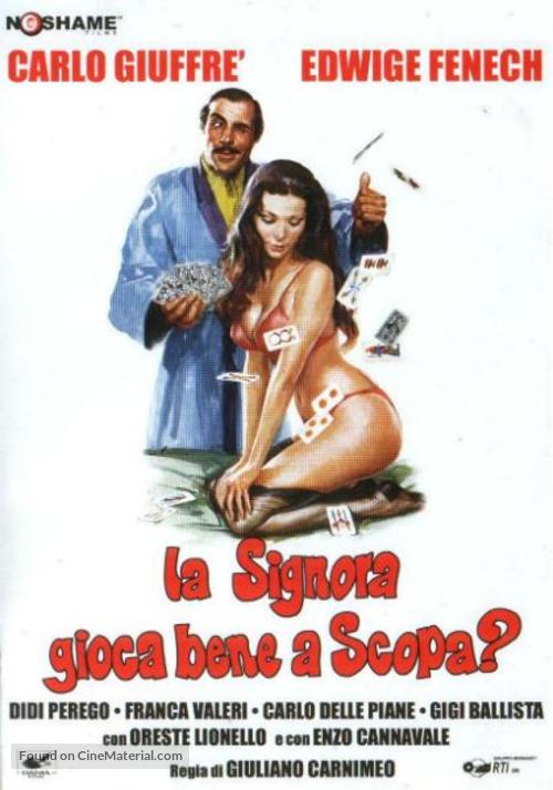 La signora gioca bene a scopa? - Italian DVD movie cover