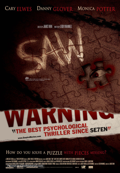 Saw - Australian Theatrical movie poster