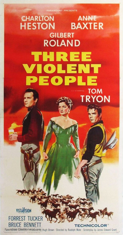Three Violent People - Movie Poster