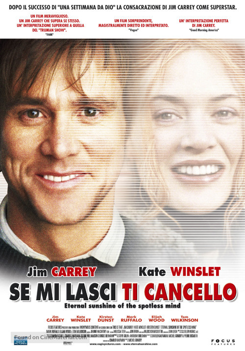 Eternal Sunshine of the Spotless Mind - Italian Movie Poster